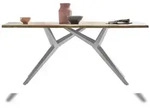 SIT M&ouml;bel Esszimmertisch 240 cm aus Wildeiche | Platte natur | Metallgestell