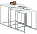 Relaxdays Beistelltische 3er Set, Couchtisch, Holz, Metall, Satztische, modernes