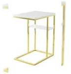 Lalee.Avenue Beistelltisch Darselle 200 Wei&szlig; / Gold