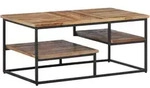 vidaXL Couchtisch 90x50x39 cm Recyceltes Massivholz Teak