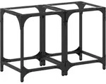 vidaXL Couchtische mit Glasplatte 2 Stk. Transparent 30x30x40 cm Stahl