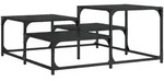 vidaXL Couchtisch Schwarz 87,5x87,5x40 cm Holzwerkstoff