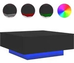 vidaXL Couchtisch mit LED-Leuchten Schwarz 80x80x31 cm