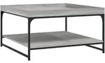 vidaXL Couchtisch Grau Sonoma 80x80x45 cm Holzwerkstoff und Eisen