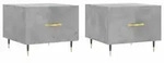 vidaXL Couchtische 2 Stk. Betongrau 50x50x40 cm Holzwerkstoff