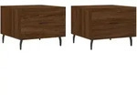 vidaXL Couchtische 2 Stk. Braun Eichen-Optik 50x50x40 cm Holzwerkstoff
