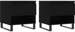 vidaXL Couchtische 2 Stk. Schwarz 50x46x50 cm Holzwerkstoff