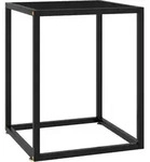 vidaXL Couchtisch Schwarz mit Schwarzem Glas 40x40x50 cm