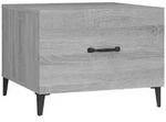 vidaXL Couchtisch mit Metallbeinen Grau Sonoma 50x50x40 cm