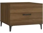 vidaXL Couchtisch mit Metallbeinen Braun Eichen-Optik 50x50x40 cm
