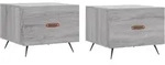 vidaXL Couchtische 2 Stk. Grau Sonoma 50x50x40 cm Holzwerkstoff