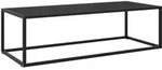 vidaXL Couchtisch Schwarz mit Schwarzem Glas 120x50x35 cm