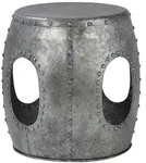 WOMO-DESIGN Beistelltisch Vantaa &Oslash;38&times;43 cm, Silber, Metall, handgefertigtes...