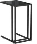 vidaXL Computer-Beistelltisch Schwarz 50x35x65 cm Hartglas