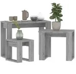 Satztische 3 Stk. Holzwerkstoff V1 | vidaXL : Farbe - Grau Sonoma