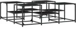 vidaXL Couchtisch Schwarz 121x121x40 cm Holzwerkstoff