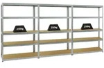 PROREGAL Mega Deal | 3x Schwerlastregal Big Elephant S | HxBxT 180x120x45 cm 
