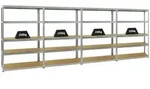 PROREGAL Mega Deal | 4x Schwerlastregal Big Elephant S | HxBxT 180x120x45 cm 