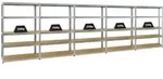 PROREGAL Mega Deal | 5x Schwerlastregal Big Elephant S | HxBxT 180x120x45 cm 