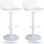 CLP 2er Set Barhocker Aveiro Kunstleder wei&szlig;