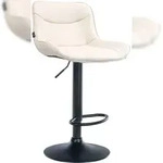 CLP Barhocker Vonore Kunstleder creme/schwarz