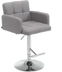 CLP Barhocker Los Angeles Stoff grau/chrom
