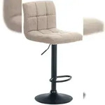 CLP Barhocker Calma Stoff creme/schwarz