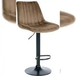 CLP Barhocker Toni Samt braun/schwarz