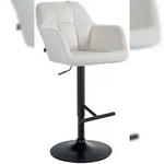 CLP Barhocker Natoma Samt creme/Metall matt schwarz