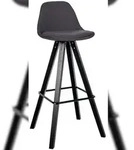 CLP Barhocker Corbin Stoff Square dunkelgrau/schwarz