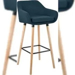 CLP Barhocker Grant Stoff blau