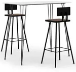 vidaXL 3-tlg. Bar-Set Wei&szlig;