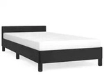vidaXL Bettgestell mit Kopfteil ohne Matratze Schwarz 90x200 cm