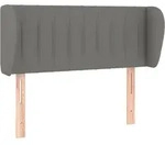 vidaXL Kopfteil mit Ohren Dunkelgrau 83x23x78/88 cm Stoff