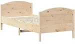 vidaXL Massivholzbett ohne Matratze 75x190 cm Kiefernholz