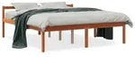 vidaXL Seniorenbett Wachsbraun 150x200 cm Massivholz Kiefer