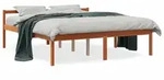 vidaXL Seniorenbett Wachsbraun 160x200 cm Massivholz Kiefer