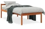 vidaXL Seniorenbett Wachsbraun 75x190 cm Massivholz Kiefer