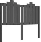 vidaXL Kopfteil Grau 126x4x110 cm Massivholz Kiefer