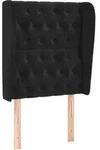 vidaXL Kopfteil mit Ohren Schwarz 83x23x118/128 cm Samt