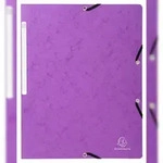 Exacompta 5568E 25x Eckspannmappe mit Gummizug ohne Klappe, aus Colorspan-Karton