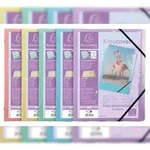 Exacompta 56279E 10x Ordnungsmappe A4, PP, 3 Klappen, 8 F&auml;cher, Kreacover Pastell -