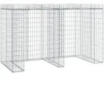 vidaXL Gabionen-M&uuml;lltonnenbox 192x91x120 cm Verzinktes Eisen