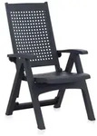 SHAF - Anthrazitfarbener Multipositionssessel aus Metall 85x65x108cm