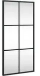 vidaXL Wandspiegel Schwarz 30x60 cm Rechteckig Eisen