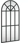 vidaXL Wandspiegel Schwarz 30x60 cm Gew&ouml;lbt Eisen