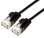 ROLINE UTP DataCenter Patchkabel Cat.6A (Class EA), LSOH, slim, schwarz, 0,3 m