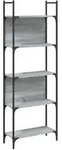 vidaXL B&uuml;cherregal 5 B&ouml;den Grau Sonoma 60,5x24x166,5 cm Holzwerkstoff