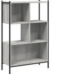 vidaXL B&uuml;cherregal Grau Sonoma 72x28x109 cm Holzwerkstoff