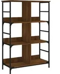 vidaXL B&uuml;cherregal Braun Eichen-Optik 78,5x33x117,5 cm Holzwerkstoff